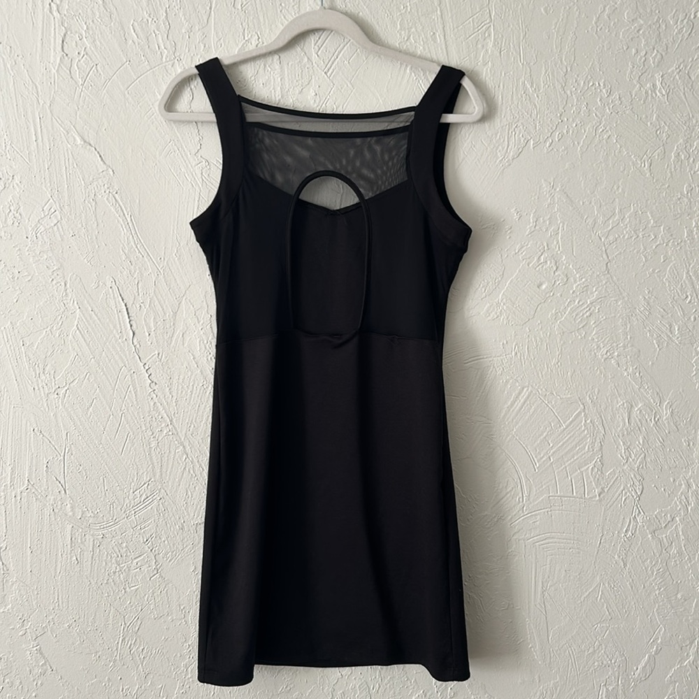 Black body-con mesh cut out mini dress - Picture 3 of 5